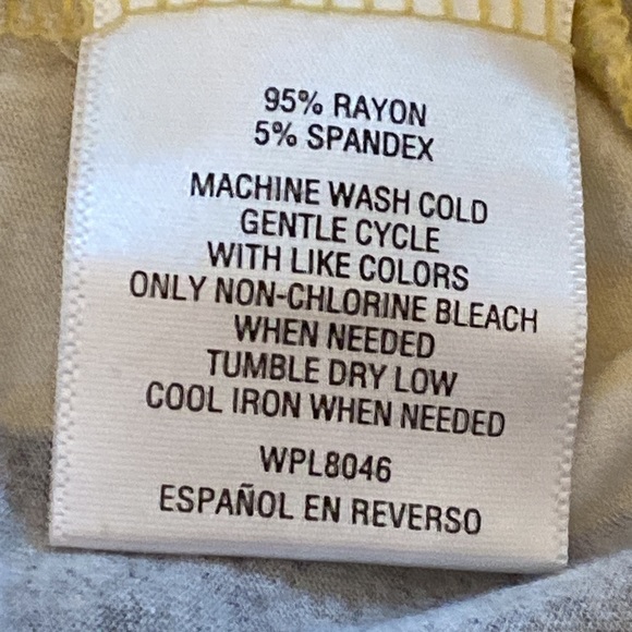 IM Collection Printed Scoop-Neck Top Yellow Solano Stripe size 2X multi color - Picture 10 of 11